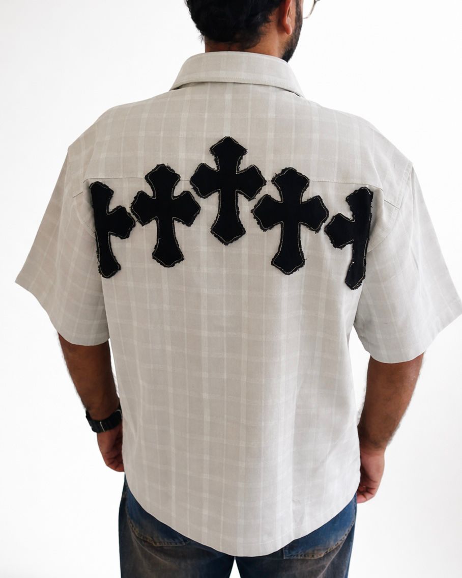 Cross Over Stripes Shirt – Off White